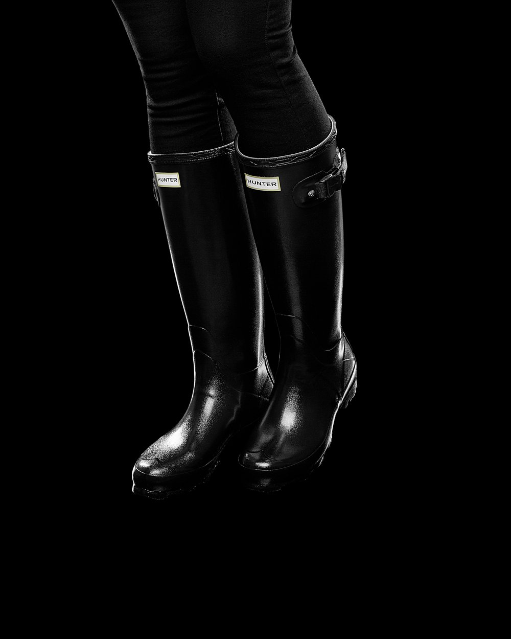 Hunter Mujer Norris Field Gloss - Botas de Lluvia Negras - 031-IFABKT